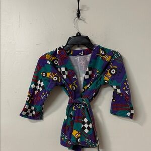 Colorful Graphic Print Robe 90’s vintage
